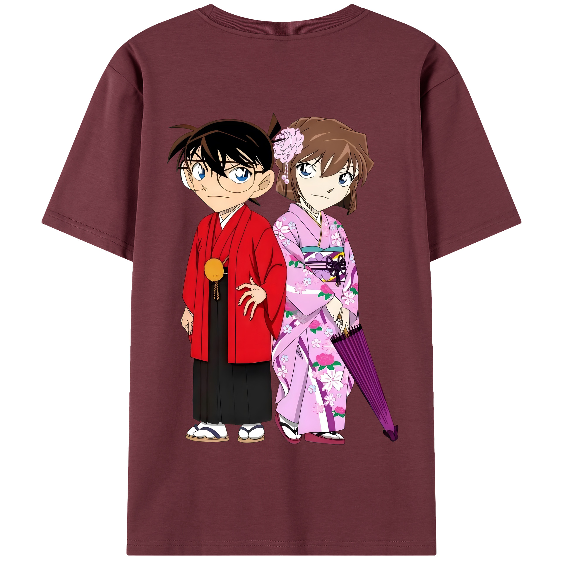 （画像用） 名探偵コナン 江戸川 コナン Detective Conan Conan Edogawa 綿100％半袖Tシャツ（背面プリント）